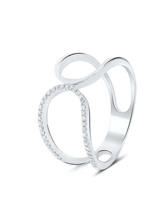 Prater Diamond Ring in 18k White Gold (0.11ct)