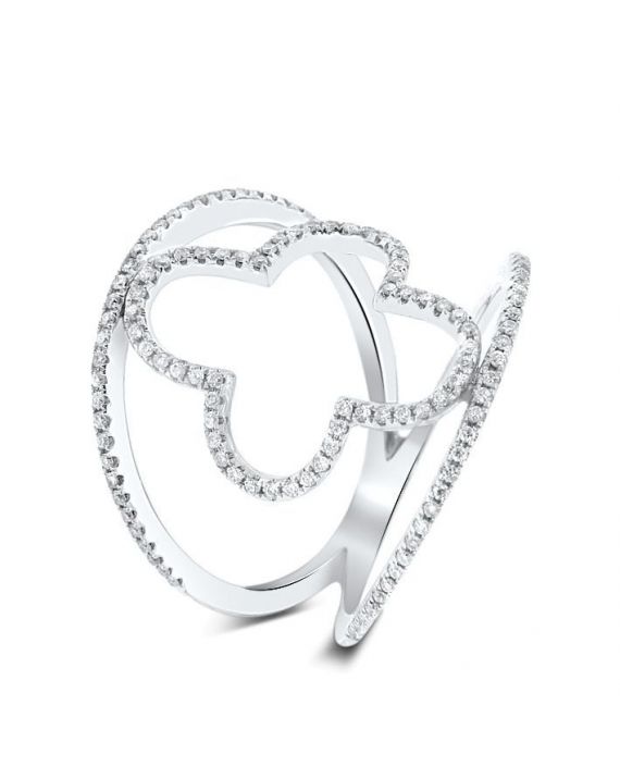 Spring Diamond Ring in 18k White Gold (0.32ct)