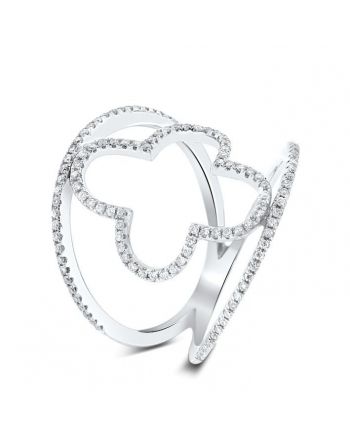 Spring Diamond Ring in 18k White Gold (0.32ct)