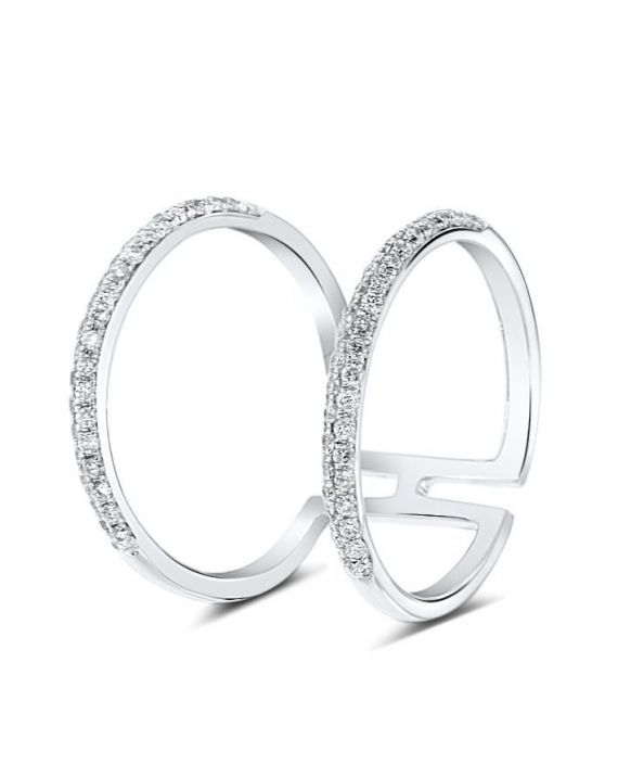 Chloe Diamond Ring in 18k White Gold (0.54ct)