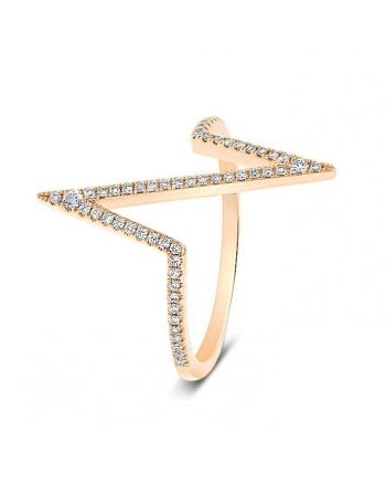 Heartbeat Diamond Ring in 18k Rose Gold (0.20ct)