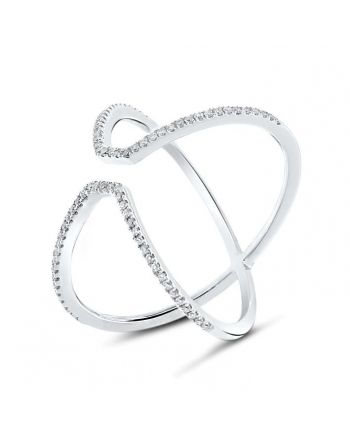 Runway Diamond Ring in 18k White Gold (0.18ct)