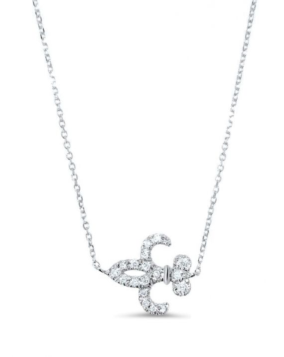 Fleur de Lis in 14k white gold