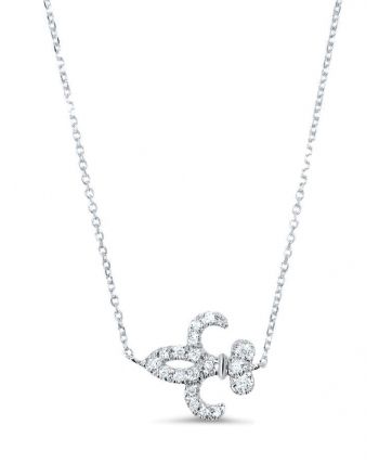 Fleur de Lis in 14k white gold