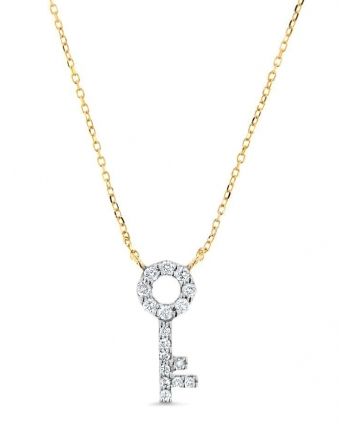 Key Necklace in 14k yellow gold
