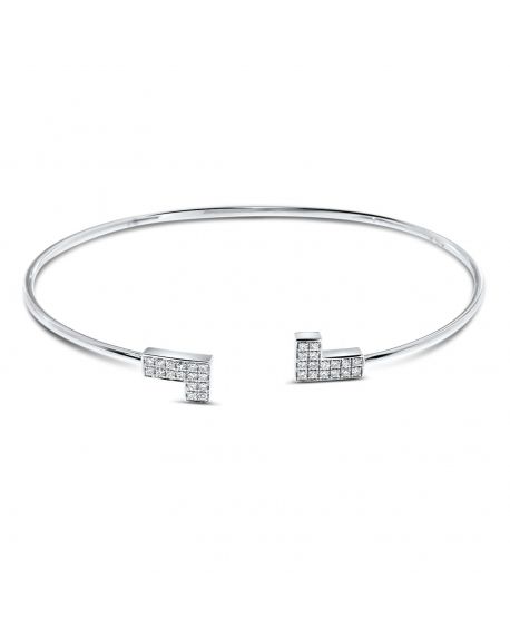 Bangle Bracelet in 18k White Gold