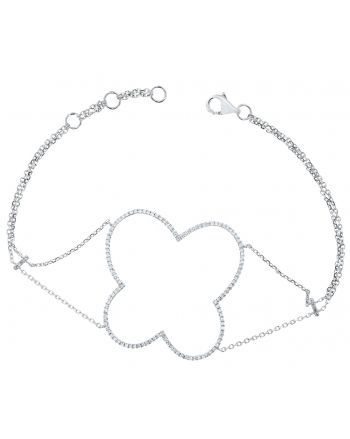 Clover Bracelet in 18k White Gold
