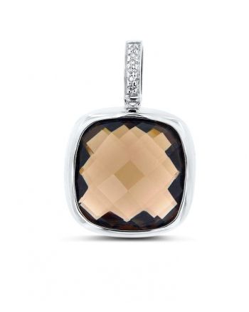 Smokey Pendant in 14k white gold