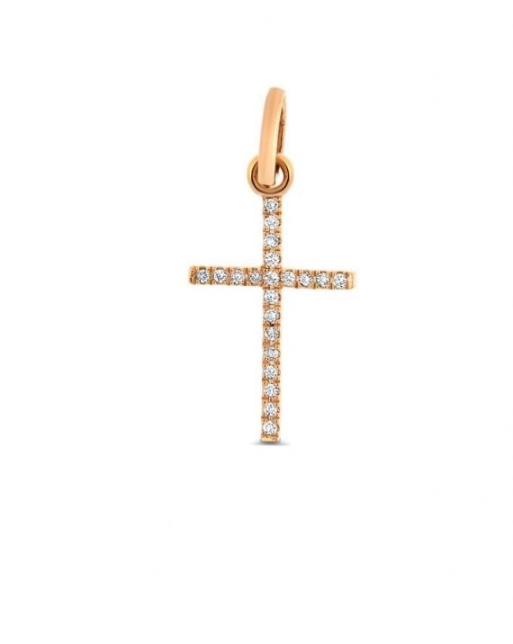Diamond Cross Pendant in 18k gold