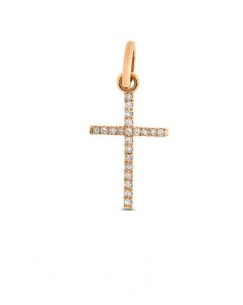 Diamond Cross Pendant in 18k gold