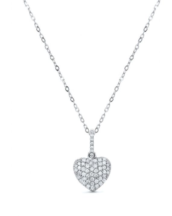 Puffy Heart in 18k white gold