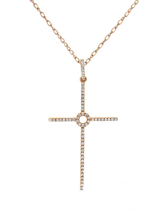 Cross Necklace in 18k rose gold
