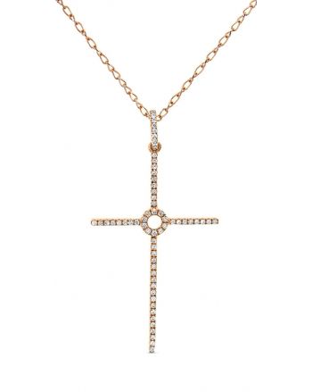 Cross Necklace in 18k rose gold