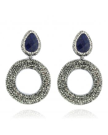 Sterling Silver Sapphire Drop Earrings