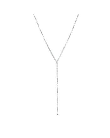 Diamond Lariat Necklace in 18k white gold