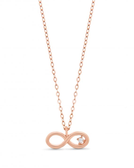 Infinity Necklace in 14k Rose gold