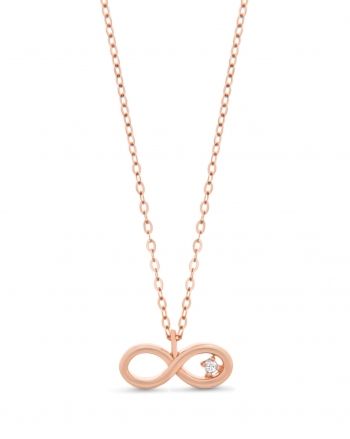 Infinity Necklace in 14k Rose gold