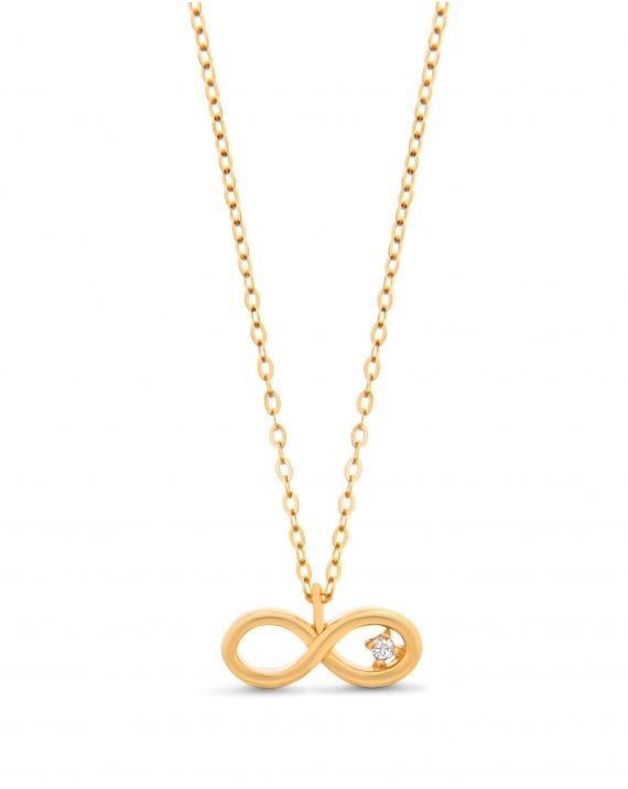 Infinity Necklace in 14k yellow gold