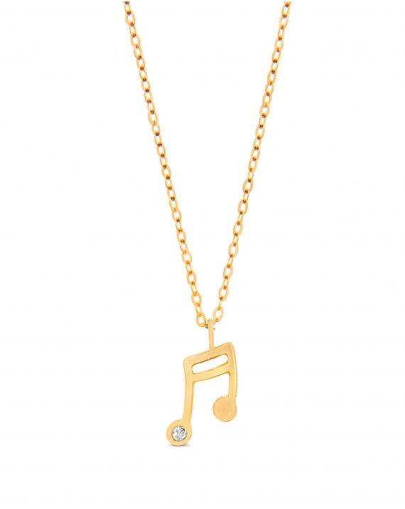 Music Note in 14k yellow gold