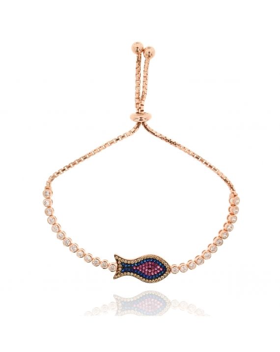 Sterling Silver Joy Gold Fish Bracelet