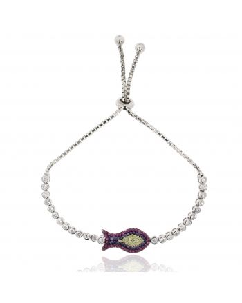 Sterling Silver Nemo Gold Fish Bracelet