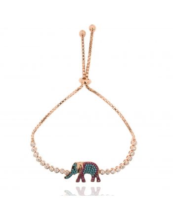 Sterling Silver Peanut Elephant Bracelet