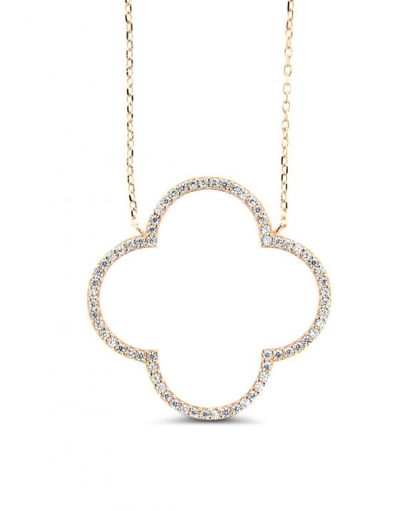 Sterling Silver Open Clover Necklace