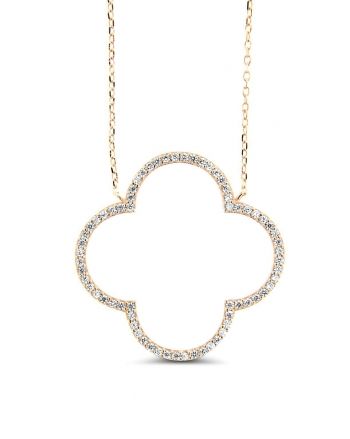 Sterling Silver Open Clover Necklace