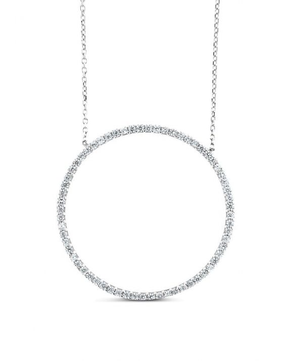 Sterling Silver Open Circle Necklace