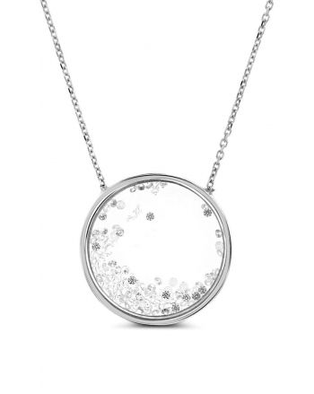 Sterling Silver Floating Circle Necklace