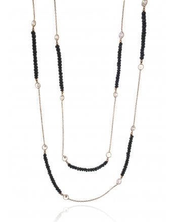Sterling Silver Long Sapphire Necklace
