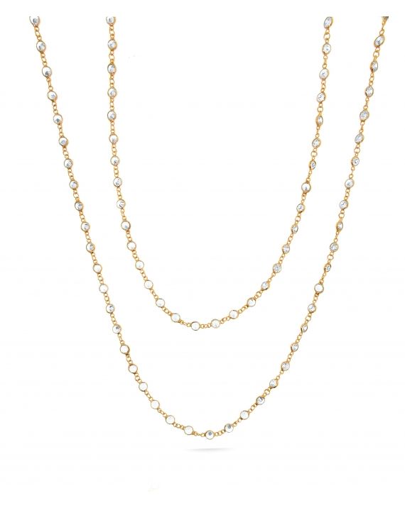Sterling Silver SM Swarovski Long Necklace