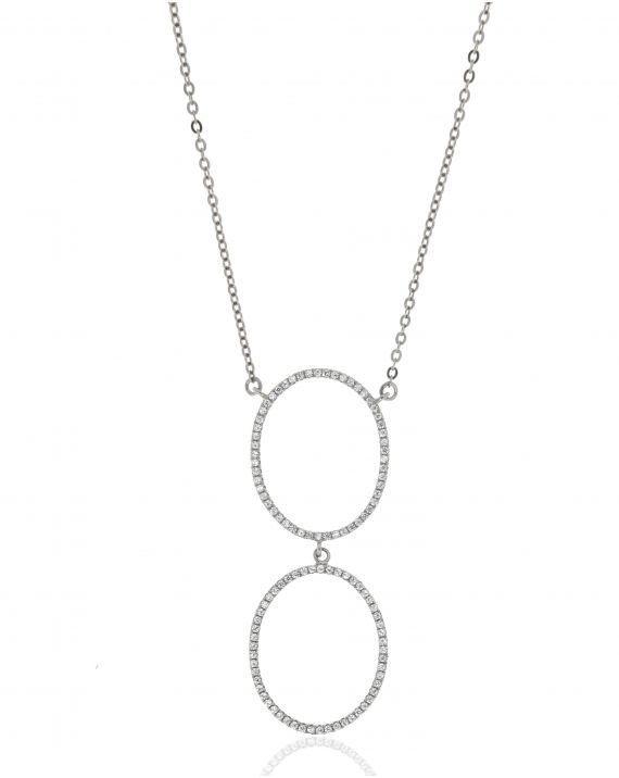 Sterling Silver Double Loop Necklace