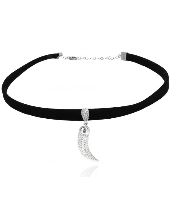Sterling Silver Single Horn Choker