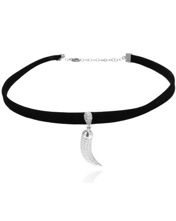 Sterling Silver Single Horn Choker