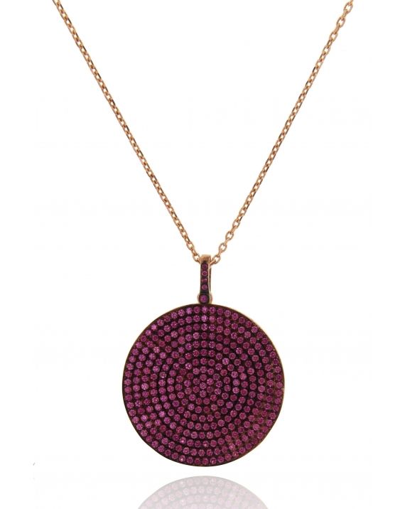 Sterling Silver Long Multicolor Round CZ Necklace