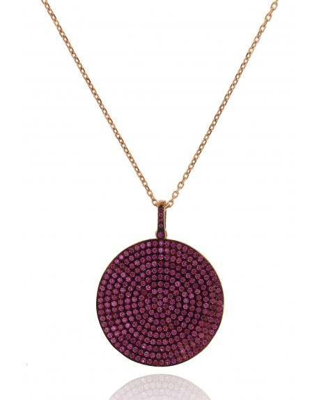 Long Multicolor Round CZ Necklace