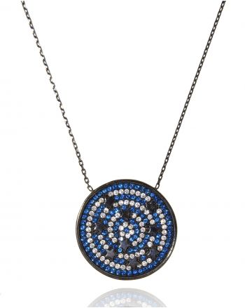 Sterling Silver Stars Circle Necklace
