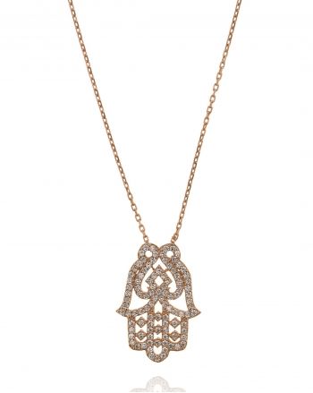 Sterling Silver Hamsa Hand Small Necklace