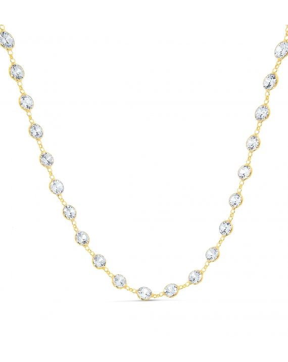Sterling Silver LG Swarovski Necklace