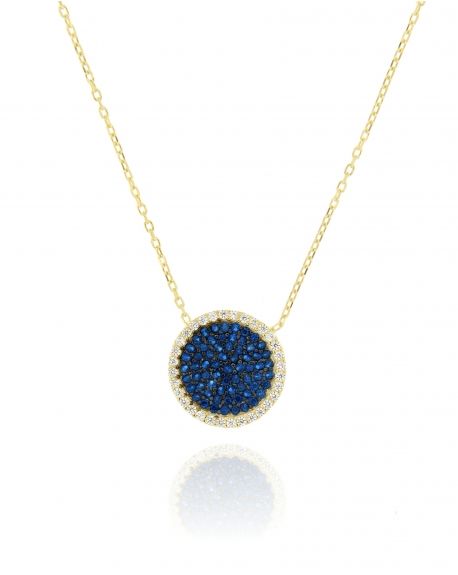 Small Disc CZ Necklace