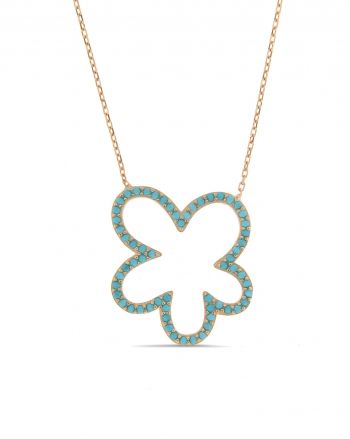 Sterling Silver Rose Flower Necklace