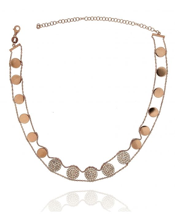Sterling Silver Pave Choker Necklace