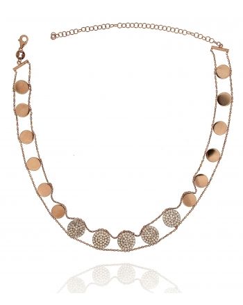 Sterling Silver Pave Choker Necklace