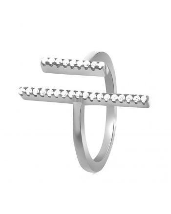 Sterling Silver Double Bar Ring