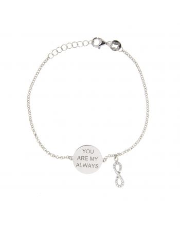 Sterling Silver My Always Infinity Bracelet