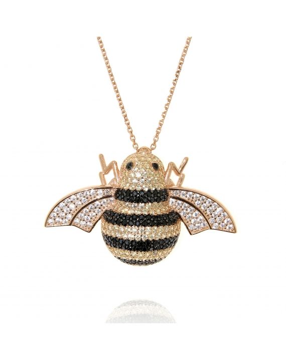 Sterling Silver Busy Bee Necklace