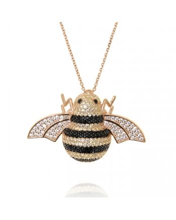 Sterling Silver Busy Bee Necklace
