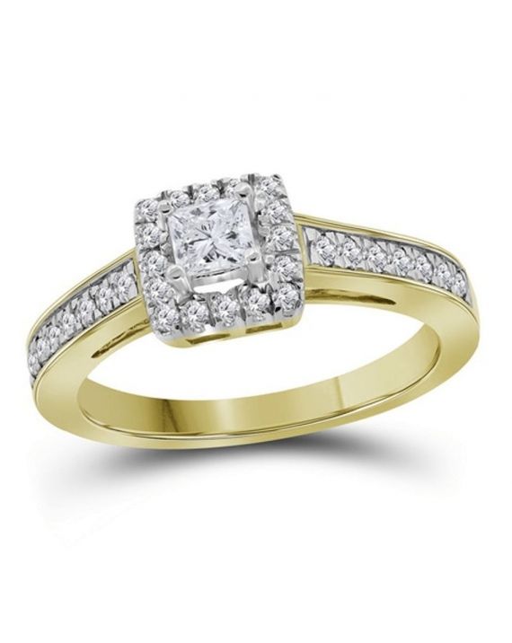 Princess Solitaire Engagement Ring in 14kt Yellow Gold (.50ct)