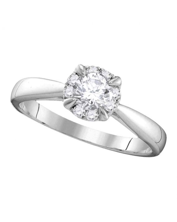 Diamond Solitaire Engagement Ring in 14kt White Gold (.50ct)